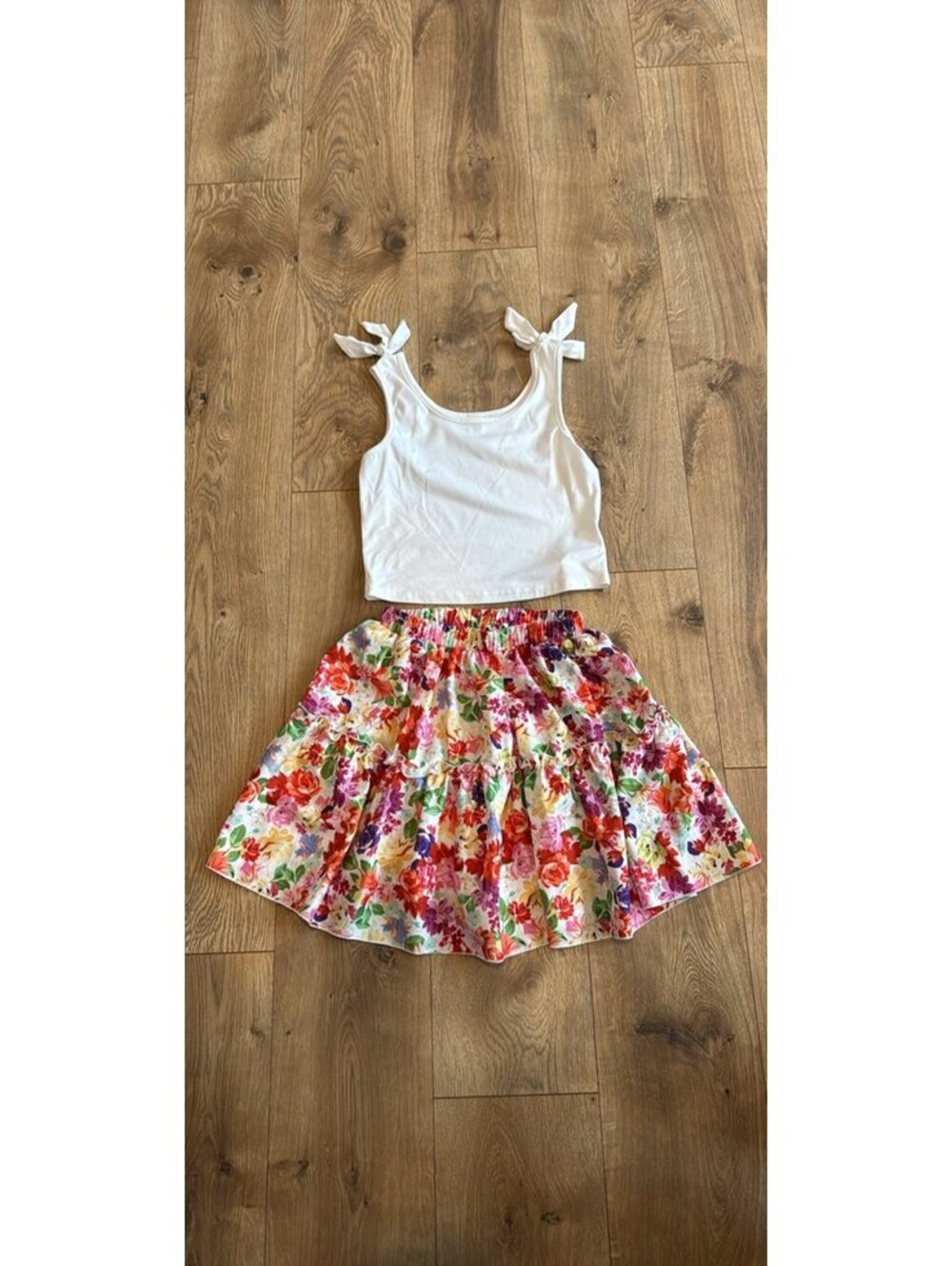 Girls tank top and skirt combo